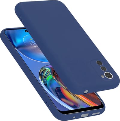 Cadorabo Hoesje geschikt voor Motorola MOTO E32 4G / E32S in LIQUID BLAUW - Beschermhoes gemaakt van flexibel TPU silicone Case Cover