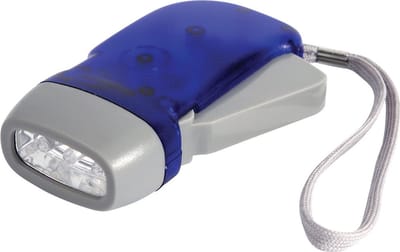 Camp-Gear Knijpkat - zaklamp oplaadbaar - 3 LED's - 25 lumen - blauw
