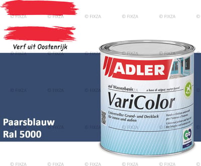 ADLER Varicolor Lakverf RAL 5000 – Paarsblauw 750 ml – 2-in-1 Houtverf, Metaalverf en Kunststof Lak voor Binnen & Buiten