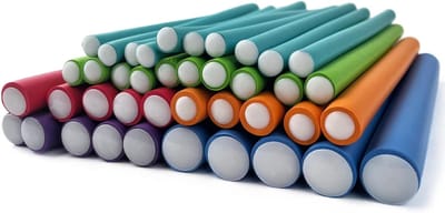 SnelShoppen - Papilotte Krulset - 40 Stuks voor Natuurlijke Krullen, Geschikt voor Grote en Kleine Krullen, Buigzaam, Meerkleurig, Ideaal voor 's Nach