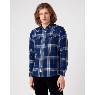 Wrangler - WESTERN SHIRT DARK INDIGO REGULAR FIT