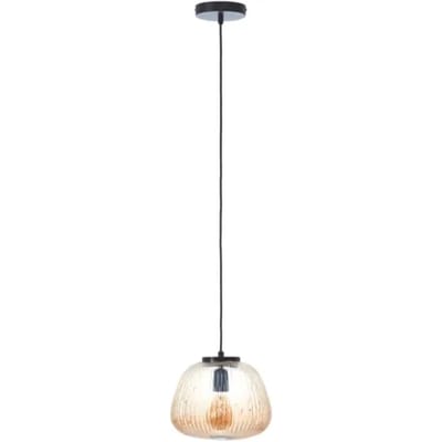 Brilliant Kaizen - Hanglamp - Glas - 1xE27 Max 40W - Amber/zwart