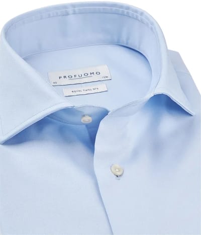 Overhemd Profuomo slim fit lichtblauw wide spread boord