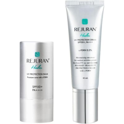 Set de Soin Solaire Rejuran Healer | Crème de Protection UV 40ml + Baume Solaire 19g gray