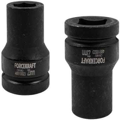 Forcekraft - Slag Dopsleutel 1" - 23mm - Zeskant - Diep