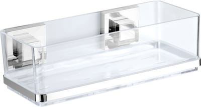 WENKO Vacuum-Loc Quadro Doucherek RVS 23x14cm - Douchemand - Bevestigen zonder boren