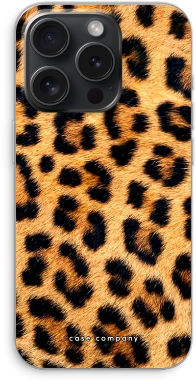 Case Company® - Hoesje geschikt voor iPhone 15 Pro hoesje - Luipaard - Soft Cover Telefoonhoesje - Bescherming aan alle Kanten en Schermrand