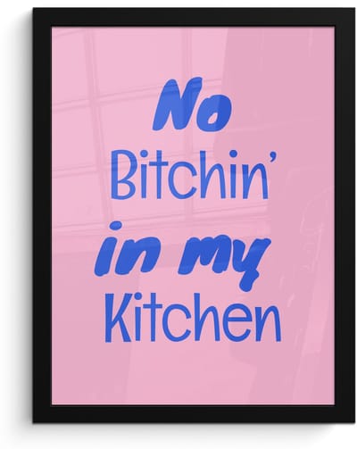 Poster in lijst - Fotolijst 30x40 cm - Posters - Quote - Blauw - Lettertype - Keuken - Posterlijst zwart - Decoratie - Wanddecoratie woonkamer - Muurdecoratie slaapkamer