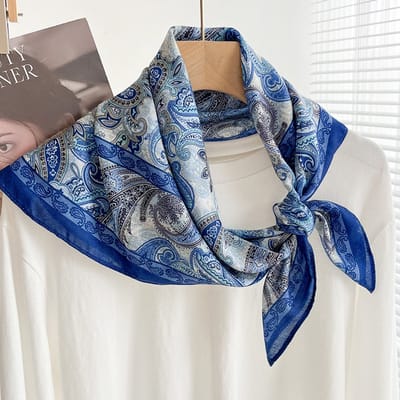 Sjaal vierkante sjaal van 70x70 cm voor dames - Landelijke stijl - Nekbeschermende sjaal - Dunne driehoekige hoofdsjaal/sjaal-Stijl 42