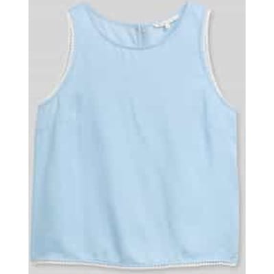 loose fit blousetop met gehaakte kant-details