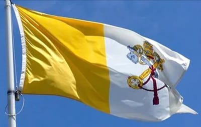 *** Grote vlag Vaticaanstad 90 x 150 cm - Vaticaan - van Heble® ***