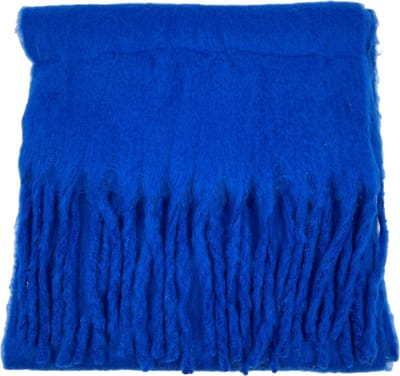 Sjaal Royal blue Fluffy met franjes / chunky fluffy scarfs / accessoires dames Sjaal / wintersport / fluffy sjaal / fluffy scarf