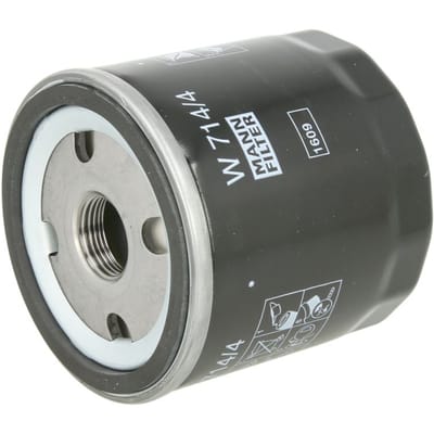 MANN-FILTER Oliefilter W 714/4 voor Alfa Romeo 145 146 156 | Fiat Brava Bravo Marea Multipla Palio Punto II | Lancia Kappa Lybra 1.9 JTD 2.4 JTD | OEM 46402457 | 46519728 | 46805832 | 71736158