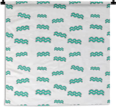 Wandkleed - Wanddoek - Aquarius - Astrologie - Zodiac - Design - 180x180 cm - Wandtapijt