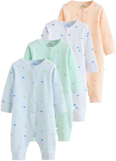 Next - Jongens - Verpakking van 4 babypyjama's - Wit