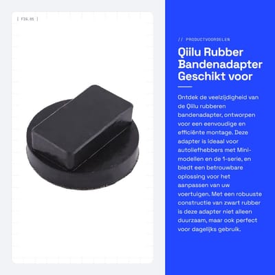 Dailygoods - Rubber Bandenadapter - Geschikt voor Mini en 1-Serie - Zwarte Rubber - Universeel Gebruik - Eenvoudige Montage - Duurzaam Materiaal