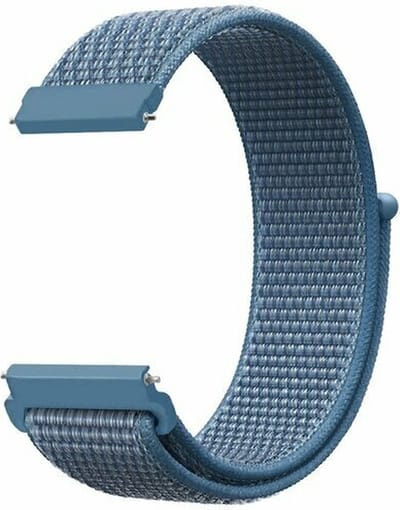 By Qubix - 20mm - Sport Loop nylon bandje - Denim blauw - Geschikt voor Huawei watch GT 2 (42mm) - Huawei watch GT 3 (42mm) - Huawei watch GT 3 Pro (43mm)