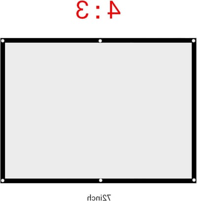Projectorscherm - Draagbaar scherm - Thuisbioscoop Buiten - Kreukvrij opvouwbaar - 72 Inch - Wit