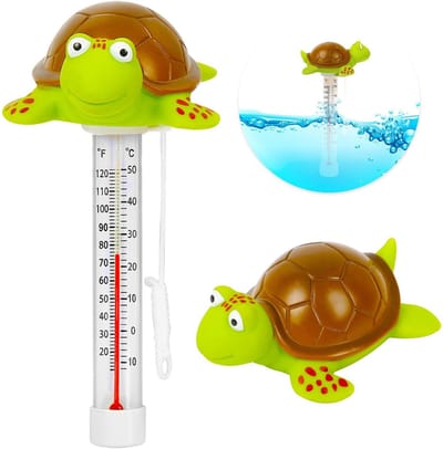 Zwembad Thermometer Drijvend - Zwembad Thermometer - Schildpad - -10°c Tot 50°c - Drijvend - Tweevoudige Schaal - Drijvende Zwembadthermometer - Geschikt Voor Zwembaden, Spa's, Bubbelbaden En Vijvers