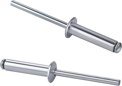 Aluminium Blinde Klinknagels - Popnagels Aluminium - Bevestigen van Materialen - Corrosiebestendig - 1/4 x 1'' - Aluminium