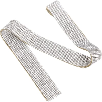 Kristal Diamant Riemafwerking Hete Smeltlijm DIY Decoratie Kledingaccessoires 0,5 Yard 12 wit