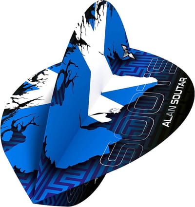 Dart Flights - Vliegjes - Precisie Darts - Uniek Ontwerp - Standaard Formaat - Blauw Wit