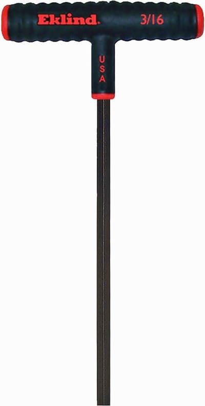 Inbussleutel T-handvat - Zeskant sleutel - Vastzetten schroeven - Extra bereik hefboom - 3/16 inch - Meerkleurig