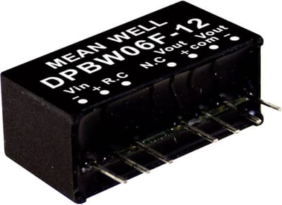 MEAN WELL DPBW06F-15 DC/DC-convertermodule 200 mA 6 W Aantal uitgangen: 2 x Inhoud 1 stuk(s)