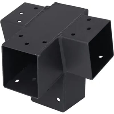 Suki T-verbinder Hout - 75 Graden - Verzinkt Staal - Antraciet - 71x71mm - Type I - Ce