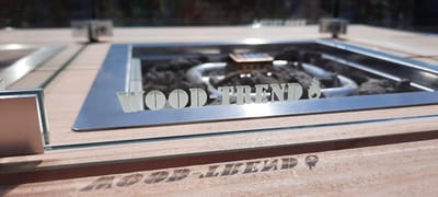 Vuurtafel Block Terrasverwarmer White Wash steigerhout 80x100x50cm