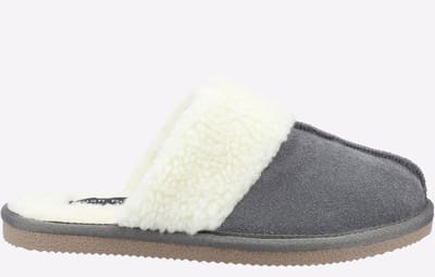Hush Puppies Arianna Suede Dames Grijze Pantoffels