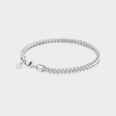 Franco Armband 3 mm - Zilveren Schakelarmband - 19 cm lang - Armband Heren - Olympus Jewelry