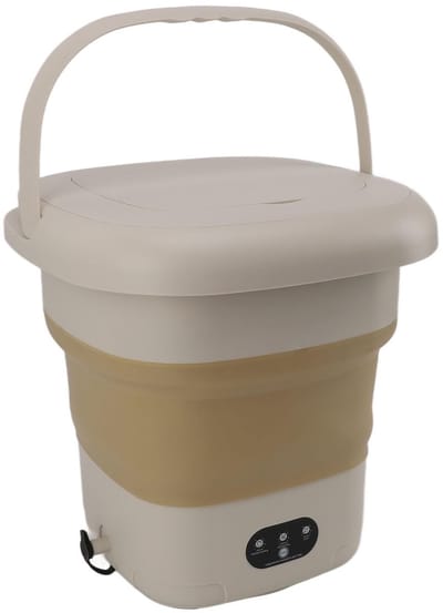 Dailygoods- Wasmachine Opvouwbaar 9L - Draagbare Mini-wasmachine - Hoogwaardige ABS/Siliconen - Geschikt voor Appartementen/Slaapzalen - Lichtgewicht en Compact - Miniwasmachine