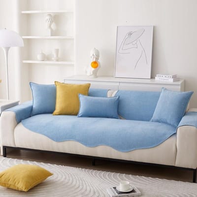 Bankkussen voor alle seizoenen, Chenille Anti-kras leerhoes, Speciaal gevormd Antislip bankkussen, Zomer, Zomer 70*70cm