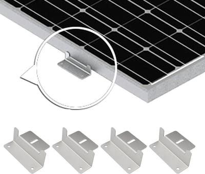 Zonnepaneel Montagebeugel - Paneelhouder Bevestiging - Energie Opwekken - Aluminium Legering - 4 Stuks - Zilver