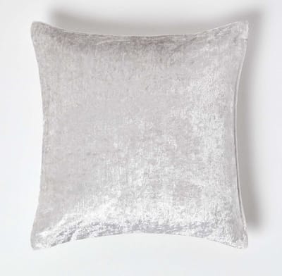 Homescapes Luxe gebroken fluwelen kussenhoes in champagne 45 x 45 cm