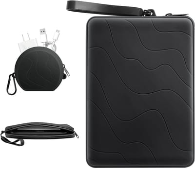Silicone Clutch Sleeve voor 6-7 Inch E-Readers en Tablets, Multi-Purpose Tas met Accessoirevak voor Kindle, Kobo en iPad Mini 6, Zwart