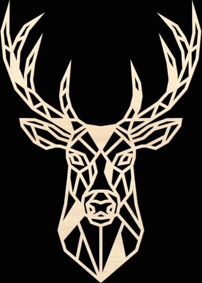 Houten Dierenkop • Houten Hert • Dierenkop Hert • Mega • Populier • Houten Dier • Wandecoratie