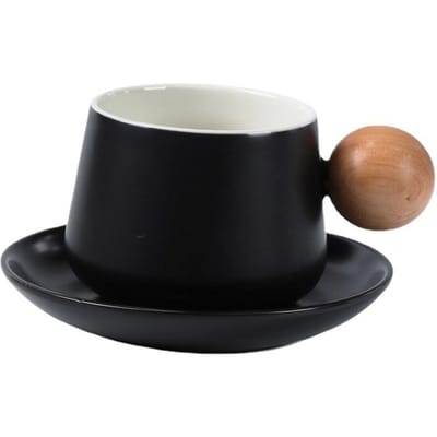 Tasse à café et soucoupe en céramique nordique Ensemble Designer Haut de Gamme Verre Exquis Mug de Haute Valeur Cadeau 320ml