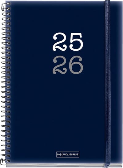 Schoolagenda 2025/2026 - Dagplanner Planner - Academisch Jaar Plannen - Elke Dag Volle Pagina - 150 x 213 mm - Blauw