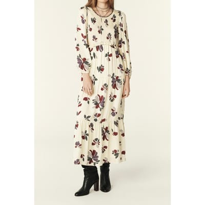 BA&SH Robe Daya Ecru Size: S | Maxi Dresses Outlet | Dames | Ecru