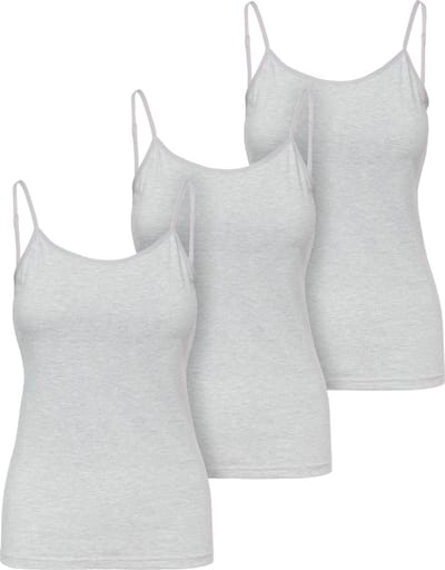 Ladeheid 3 pack Dameshemd Singlet-Onderhemd – Grijs – XS - LA-LA40-263-US