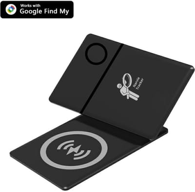 Narvie Tracker Portemonnee Kaart – Google Find My – Slimme kaart-tracker met draadloos opladen – 90 dagen batterijduur – Waterdicht & ultradun – Locator voor portemonnee, paspoort en bagage
