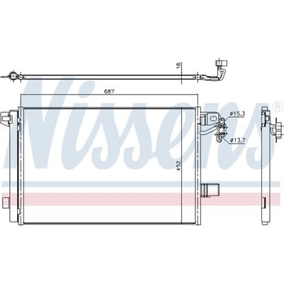 Condensator, airconditioning NISSENS 940345