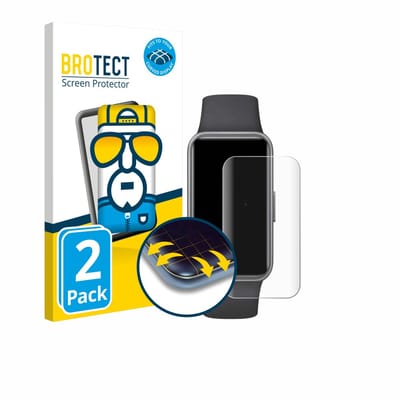 BROTECT - Screenprotector voor Huawei Band 10 - Folie Beschermfolie transparant volledig dekking - 2 Stuks
