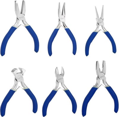 Allecto - Mini Sieraden Tang Gereedschap Set - 6 Stuks - Zachte