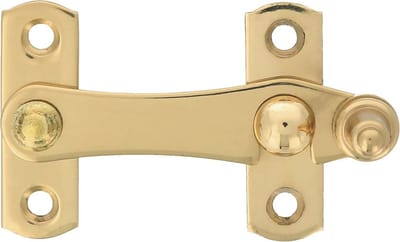 Gouden deurklink voor luiken met omgekeerde ophanging - Veiligheidssluiting voor ramen - 75 x 46 mm