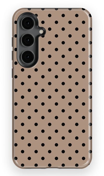 Polka Dots Hoesje Samsung Galaxy S24 Plus | Geschikt Voor Mag | Stippen Design Backcover Samsung Galaxy S24 Plus Cacoa Noir