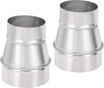 2x Ronde Kanaal Verloopstuk 100mm naar 80mm - Luchtkanaal Reductie Adapter voor Ventilatie en Afzuiging