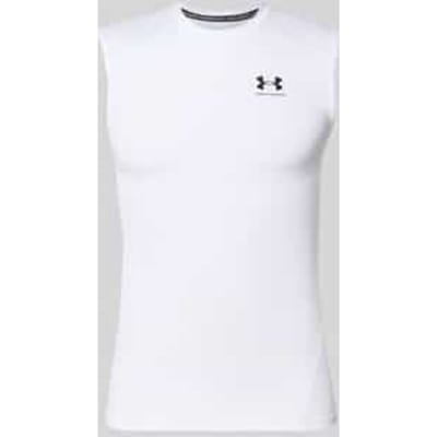 Under Armour UA HG Armour Comp SL-WHT Heren Sportshirt - Wit - Zwart